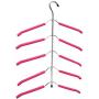 Multilayer Fish Bone Shape Stainless Steel Clothing Storage Racks Clothes Hanger Storage Holder Wardrobe Laundry Drying Rack 2pcs Random Color