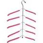 Multilayer Fish Bone Shape Stainless Steel Clothing Storage Racks Clothes Hanger Storage Holder Wardrobe Laundry Drying Rack 2pcs Random Color