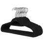 Amiff Clothes hangers Velvet hangers. Premium Quality. Pack of 10 black suit hangers 17.5 inches chrome hook. Light weight & non slip & slim portable hangers car & travel. Men & women.