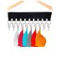 2 Pack Cap Organizer Hanger, 10 Baseball Cap Holder, Hat Organizer for Closet, Folding Clothes Hangers Foldable Clothes Drying Rack for Travel. (Black)