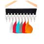 2 Pack Cap Organizer Hanger, 10 Baseball Cap Holder, Hat Organizer for Closet, Folding Clothes Hangers Foldable Clothes Drying Rack for Travel. (Black)