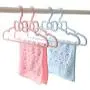 SAASNY Standard Hangers Plastic Hangers,Plastic Hangers 24 Pack Coat Hangers Standard Hangers for Clothes Slim and Space Saving Notched Hangers(Pink) for Drying and Storage