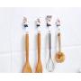 Astra Gourmet Pack of 4 Resin French Chef Figurine Wall Hooks Decorative Cook Wall Mount Rack Hook Hanger(Assorted Style)