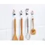 Astra Gourmet Pack of 4 Resin French Chef Figurine Wall Hooks Decorative Cook Wall Mount Rack Hook Hanger(Assorted Style)