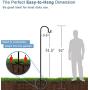 Artigarden 92 Inch Outdoor Shepherd Hooks with 5 Pronger Base (2 Packs), Adjustable Heavy Duty Garden Hanging Stand Holder for Bird Feeders Lanterns Planter Hanger, Matte Black Artigarden 92 Inch Outdoor Shepherd Hooks with 5 Pronger Base (2 Packs), Adjustable Heavy Duty Garden Hanging Stand Holder for Bird Feeders Lanterns Planter Hanger, Matte Black
