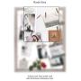Reimagine Hanging Photo Display- Wood Wall Picture Frame Collage Board for Hanging Prints, Instax, Polaroid, Holiday Cards, Artwork- Display 2 Ways- Adjustable String, 40 Clothespin Clips- Rustic Grey