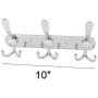 uxcell Stainless Steel Family 3 Hooks Design Wall Door Hanger Clothes Holder Hat Rack