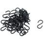 Tulead 40PCS Mini Hanger Hooks Light Duty S Hooks Iron Hanging Hook Jewelry Hooks Black Hooks Connectors 1''x0.7''