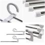 HJYPYJ Magic Hanger,5 in 1 Multifunction Magical Hangers,Pp + Stainless Steel Adjustable Trouser Hangers,Space-Saving Organizer Hangers, Horizontally or Vertically Suspended/White / 2 pcs