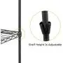 Tangkula Garment Rack 3-Tier Heavy Duty DIY Portable Home Wire Shelving Clothes Hanger Closet Organizer
