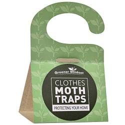 Greener Mindset Clothes Moth Traps 7-Pack with Premium Pheromone Attractant | Most Effective Trap Available | Non-Toxic Safe No Insecticides