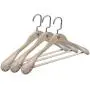 Iddefee Clothes Hanger 10 Piece Set Solid Wood Suit Hanger Wide Shoulder Coat Adult Natural Wooden Non-Slip Hanger Pants Hangers (Color : Photo Color, Size : 44.5x26.5x6cm)