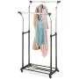 Whitmor Adjustable Double Garment Rack -Rolling Clothes Organizer - Chrome Whitmor Adjustable Double Garment Rack -Rolling Clothes Organizer - Chrome