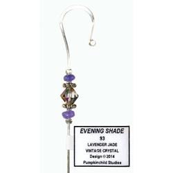 Handmade Jeweled Ornament Hanger Hook- EVENING SHADE