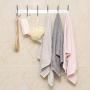 Hawsam Glue No Drilling Wall Mount Coat Double Hook Rack - Heavy Duty 304 Stainless Steel Towel Clothes Hook Holder Hanger for Bathroom Kitchen Bedroom Closet Cabinet Kitchen Office with 6 Hooks