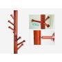 WZP Household Coat Rack Solid Wood Simple Home Bedroom Floor Hanger Simple Living Room European Creative Clothes Rack Home/Wine Red Color