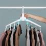 Blnboimrun 8 in 1 White Magic Plastic Hangers，360 Degrees Rotate Slip Resistant Standard Clothing Hanger，Space Saving Solution for Your，Closet Ideal for Everyday Use (Without Clips)