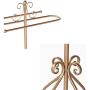 Free Standing Towel Rack for Bathroom, Metal Towel Holder Coat Rack for Living Room, Towel Bar Rack, Clothes Hanger and Accessories Stand, 33×33×98 cm,Gold