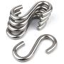 Hamineler 5 Pack 304 Stainless Steel S Shaped Hooks 3.2Inch Long 5/16 Inch Thickness Heavy Duty S Metal Hanging Hooks