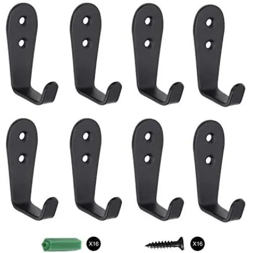 Wall Hooks 8 Pcs,Coat Hooks, Stainless Steel Hook, Garage, Luggage Key Hook, Bathroom Kitchen Dining Room,Heavy Duty, Indoor and Outdoor Hooks (Black) Wall Hooks 8 Pcs,Coat Hooks, Stainless Steel Hook, Garage, Luggage Key Hook, Bathroom Kitchen Dining Room,Heavy Duty, Indoor and Outdoor Hooks (Black)