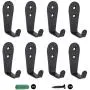 Wall Hooks 8 Pcs,Coat Hooks, Stainless Steel Hook, Garage, Luggage Key Hook, Bathroom Kitchen Dining Room,Heavy Duty, Indoor and Outdoor Hooks (Black) Wall Hooks 8 Pcs,Coat Hooks, Stainless Steel Hook, Garage, Luggage Key Hook, Bathroom Kitchen Dining Room,Heavy Duty, Indoor and Outdoor Hooks (Black)