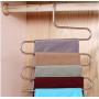 5pcs Multi-Use Pants Trousers Hanging Clothes Hanger 5-Layers Room Space Saver Home