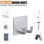 Adhesive Razor Hook for Shower, Cabinadd Stainless Steel Double Prong Hook Self Adhesive Wall Hook Hanger for Keys, Kitchen Utensils, Plugs, Coats (4 Pack) Adhesive Razor Hook for Shower, Cabinadd Stainless Steel Double Prong Hook Self Adhesive Wall Hook Hanger for Keys, Kitchen Utensils, Plugs, Coats (4 Pack)