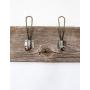 Vintage Rustic Wall Mounted Coat Rack ?Authentic Barn Wood Hanger for Towels, Clothes, Hats, Bags?Antique Door Wall Mount 5-Hook Rail (Vintage Style Wire Hook- 26&quotx 5? x 7/8", Brown)