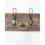 Vintage Rustic Wall Mounted Coat Rack ?Authentic Barn Wood Hanger for Towels, Clothes, Hats, Bags?Antique Door Wall Mount 5-Hook Rail (Vintage Style Wire Hook- 26&quotx 5? x 7/8", Brown)