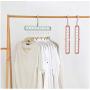 10pcs Random Color 9 Holes Clothes Coat Hanger Organizer Multi-Port Support Clothes Drying Racks Plastic Cabinet Storage Rack Hangers for Clothes