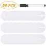 50 Pack Clothing Rack Size Dividers Round Hangers Dividers,Size Series XXS to XXXL and Blank with Marker Pen(Can Eliminate Traces)