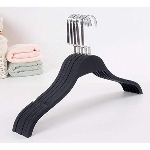 10 Pcs/lot Space Saving Thin Matte Black Plastic Clothes Hanger for Shirts Dress and Sun-top