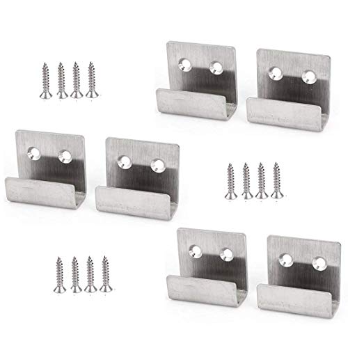 Rannb Stainless Steel Wall Hanger Fastener Bracket for Ceramic Tile Display- Pack of 6