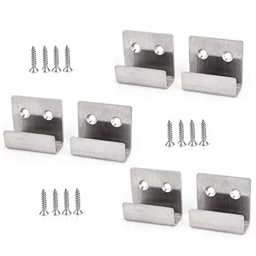Rannb Stainless Steel Wall Hanger Fastener Bracket for Ceramic Tile Display- Pack of 6