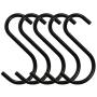 Heavy Duty S Hooks Metal S Shaped Hooks Black Hanging Hooks 2.75” Hangers for Kitchenware Pots Pans Plants Bags Towels