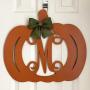 Monogram Pumpkin Door Hanger - Fall Door Hanger - Pumpkin Initial Wreath - Autumn Door Hanger - Pumpkin Wreath - Door Pumpkin Decor