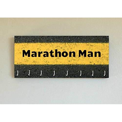 Race Medal Holder/Running Medal Hanger MARATHON MAN- Wood Wall Mounted Medal Organizer. CUSTOMIZATION Available