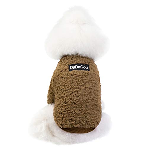 Pet Costume ,Longay New Pet Solid Color Sweater Autumn And Winter Fashion Keep Warm Cat Dog Clothing (Brown, M)