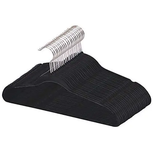 Best, Sturdy and Non-Slip Black Steel Indoor Flocked Suit/Clothes Hangers (Pack of 25) Best, Sturdy and Non-Slip Black Steel Indoor Flocked Suit/Clothes Hangers (Pack of 25)