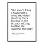 Holding The Universe Together, J.D. Salinger, A Girl I Knew, Author Signature Literary Quote Print. Fine Art Paper, Laminated, Framed, or Canvas with Hanger. Multiple Sizes