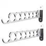 Wallniture Costa Wardrobe Organizer Wall Mounted Clothes Bar - Hanger Holder Organizer - Steel 14.5 Inch Set of 2 Wallniture Costa Wardrobe Organizer Wall Mounted Clothes Bar - Hanger Holder Organizer - Steel 14.5 Inch Set of 2