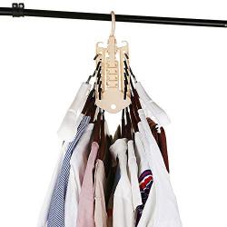 Iddefee Clothes Hanger 20 Sets of Windproof Anti-Slip Pants Rack Thickening Practical Telescopic Hanger Folding Hanger Multi-Function Telescopic Foldable Hanger Pants Hangers