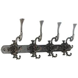 Sungmor Cast Iron Large Wall Hanger - Retro Court Style & 12 Multi Hooks Design - Decorative Wall Mounted Hanging Hooks for Tools,Planters,Coats,Hats,Keys - Great for Indoor Outdoor Wall Decoration