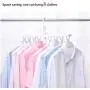 Mitlife Clothes Hangers Space Saving 8 in 1 Plastic Hangers Multi-Function Creative Folding Hangers Magic Clother Hangers Organizer in Wardrode Adjustable Drying Rack (White)
