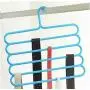 5pcs Random Color Multi-Purpose Clothes Hanger Practical 5 Layers Pants Hanger Scarf Tie Rack Space Saving Clothes Hanger Home Organizer 5pcs Random Color Multi-Purpose Clothes Hanger Practical 5 Layers Pants Hanger Scarf Tie Rack Space Saving Clothes Hanger Home Organizer