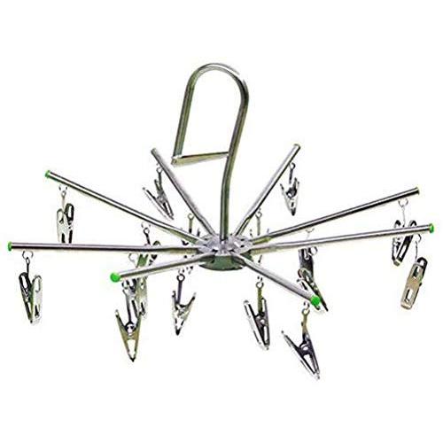 Lheng Stainless Steel Multi-Clip Clothes Drying Racks Laundry Drip Hanger Laundry Clothesline Hanging