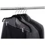 DNJKSA 8pcs Non-Slip Flocked Velvet Clothes Hangers Hooks with Clips for Coats Jackets Pants Dress Clothes (Black) DNJKSA 8pcs Non-Slip Flocked Velvet Clothes Hangers Hooks with Clips for Coats Jackets Pants Dress Clothes (Black)