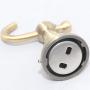 crw Towel Hook Robe Coat Clothes Door Hanger for Bathroom Shower Kitchen Wall Mounted, Solid Brass, Heavy Duty