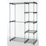 Closet Organizer Storage Rack Portable Clothes Hanger Home Garment Shelf Rod G68 Useful Product