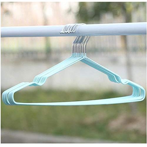 10pcs Random Color Cloth Hanger Durable Antideformation,Adult Metal Shirt Trouser Hook Hangers Dress Clothing Storage Closet Space Saver